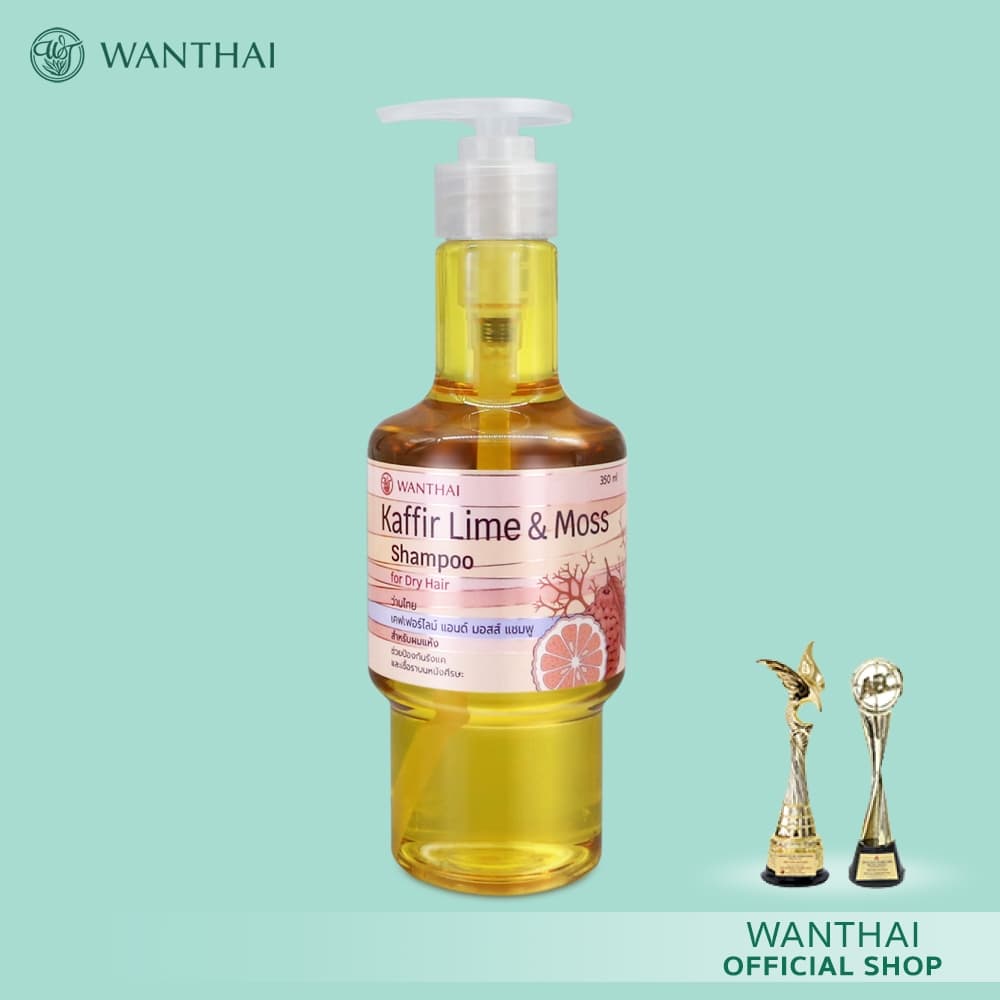 Wanthai เคฟเฟอร์ไลม์ & มอสส์ แชมพู l มะกรูด ลดอาการคัน ขจัดรังแค รักษาเชื้อราบนหนังศีรษะ รูปที่ 7