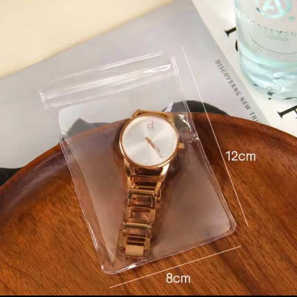 100 ใบ ถุงซิป PVC ใสขาว ใส่เครื่องประดับ คุณภาพดี แพ็คละ 100 ใบ ถุงล็อค รูปที่ 6