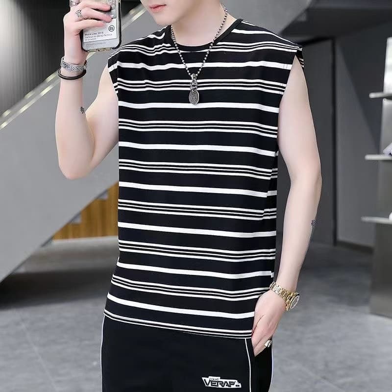 TS MEN เสื้อแขนกุดผู้ชาย เสื้อกล้ามผู้ชาย แฟชั่นสำหรับผู้ชาย รุ่นT91 รูปที่ 2