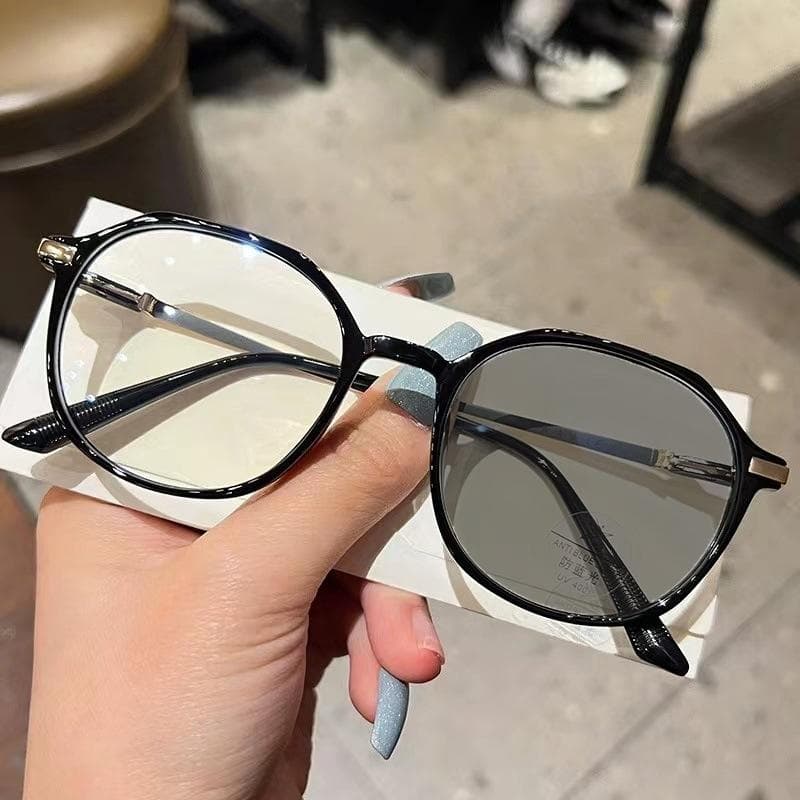 My Girl แว่นสายตาสั้น, เปลี่ยนเลนส์ป้องกันแสงแดดอัตโนมัติ -100 ถึง -400 สีมีกรอบพลาสติกและดูสวยงามเมื่อสวมใส รูปที่ 2