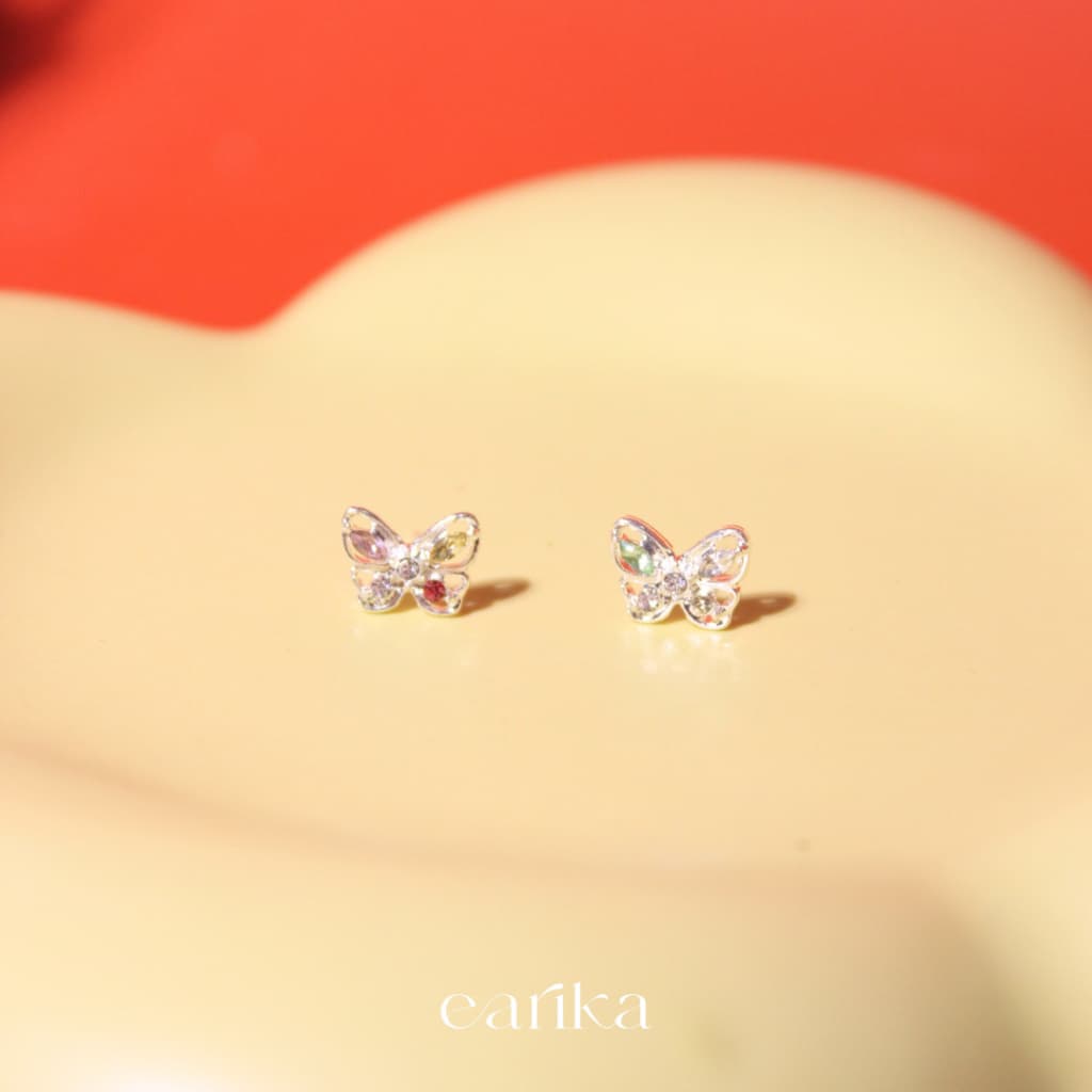 earika.earrings - Buttervine collection รวมต่างหูก้านเงินแท้ลายผีเสื้อสีหวาน ผิวแพ้ง่ายใส่ได้ รูปที่ 3