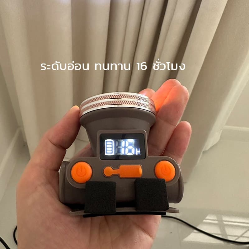 NEOBEE ไฟฉายคาดหัว จอ LED บอกแบตสถานะ TYPE-C แบตอึด8 ชั่วโมง แรงสูง A7 รูปที่ 4