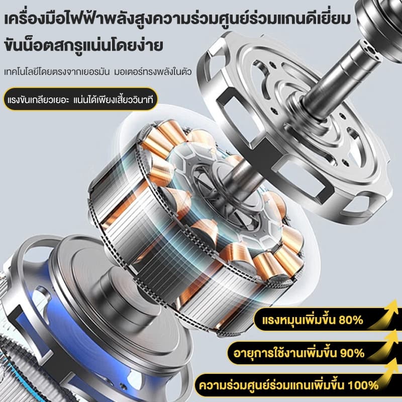 JIAPU สว่านไฟฟ้า สว่านไร้สาย ไขควงอเนกประสงค์ ไขควงไฟฟ้าขนาดเล็ก การเจาะและการน๊อตสามารถทำได้ง่าย รูปที่ 4