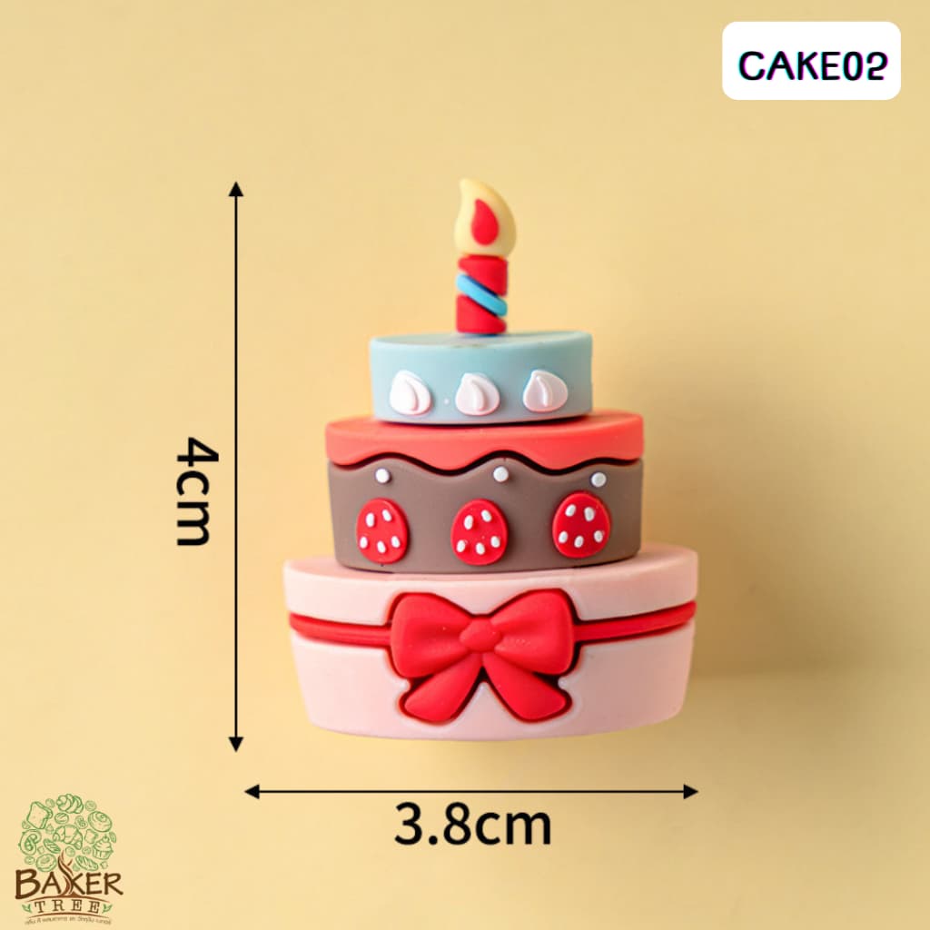 Baker Tree โมเดลรูปเค้ก สำหรับตกแต่งเค้ก มีหลายแบบน่ารักๆ สำหรับตกแต่งเท่านั้น ทานไม่ได้ รูปที่ 3