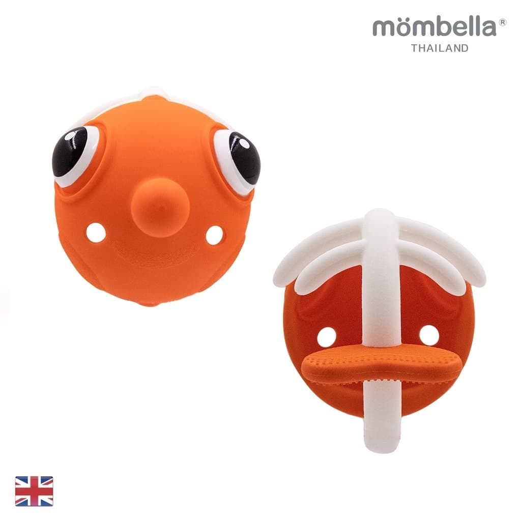 Mombellaยางกัดมัมเบล่าปลาการ์ตูนฟ้า3in1ของแท้จากอังกฤษ ปลอดภัยมี มอก. ยางกัดซิลิโคนนิ่มส่งเสริมพัฒนาการ BPA Free Teether รูปที่ 3