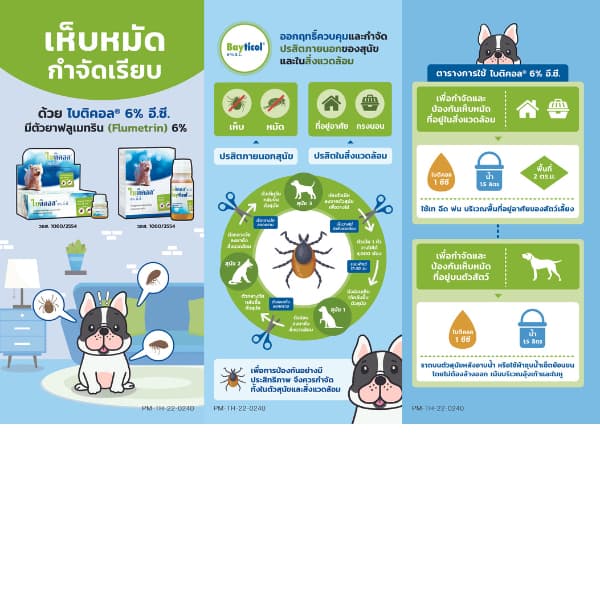 Bayticol 6% E.C.ผลิตภัณฑ์ควบคุม เห็บ หมัด ไร ในสัตว์เล็ก บรรจุ 10 ml.Exp.10/2029 รูปที่ 4