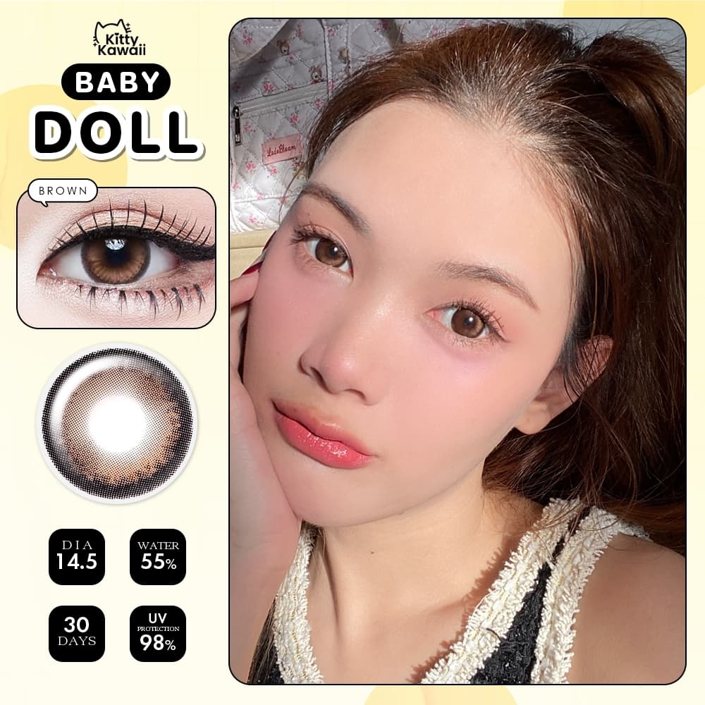 คอนแทคเลนส์ รุ่น Baby Doll Brown / Gray - คิตตี้ คาวาอิ Kitty Kawaii รูปที่ 4