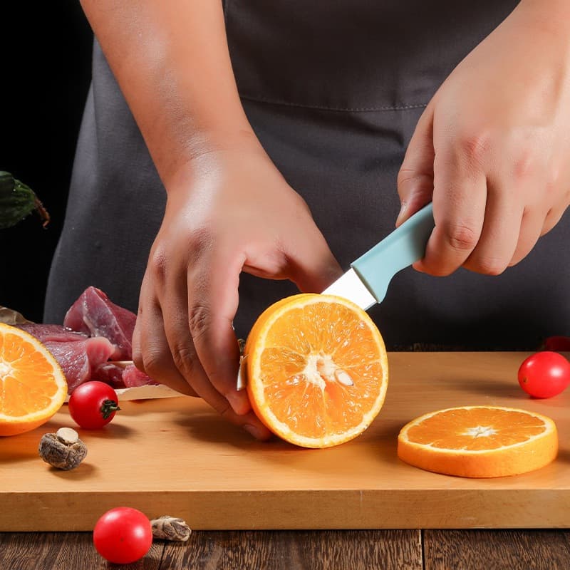 มีดผลไม้ Home KITCHEN MINI Peeling มีดกรรไกรครัวชุดสับบอร์ด รูปที่ 4