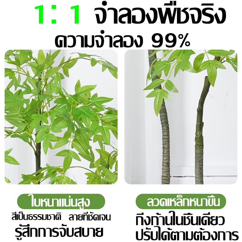 รุ่นไฮเอนด์ต้นไม้ปลอม ต้นไม้ปลอมใหญ่ สูง100/120ซม ความจำลอง 99% สไตล์นอร์ดิก ต้นไผ่ ต้นไผ่ปลอม รูปที่ 4