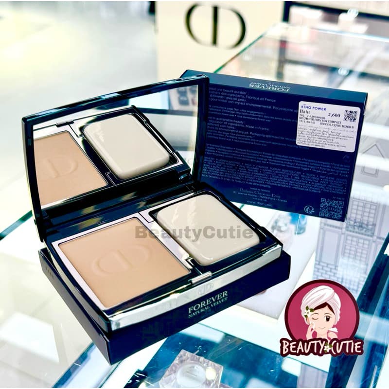แป้งผสมรองพื้น Dior Forever Natural Velvet 10 g. ผลิตปี 2025ป้ายคิง/ ป้ายห้าง แท้ จากช็อป รูปที่ 1