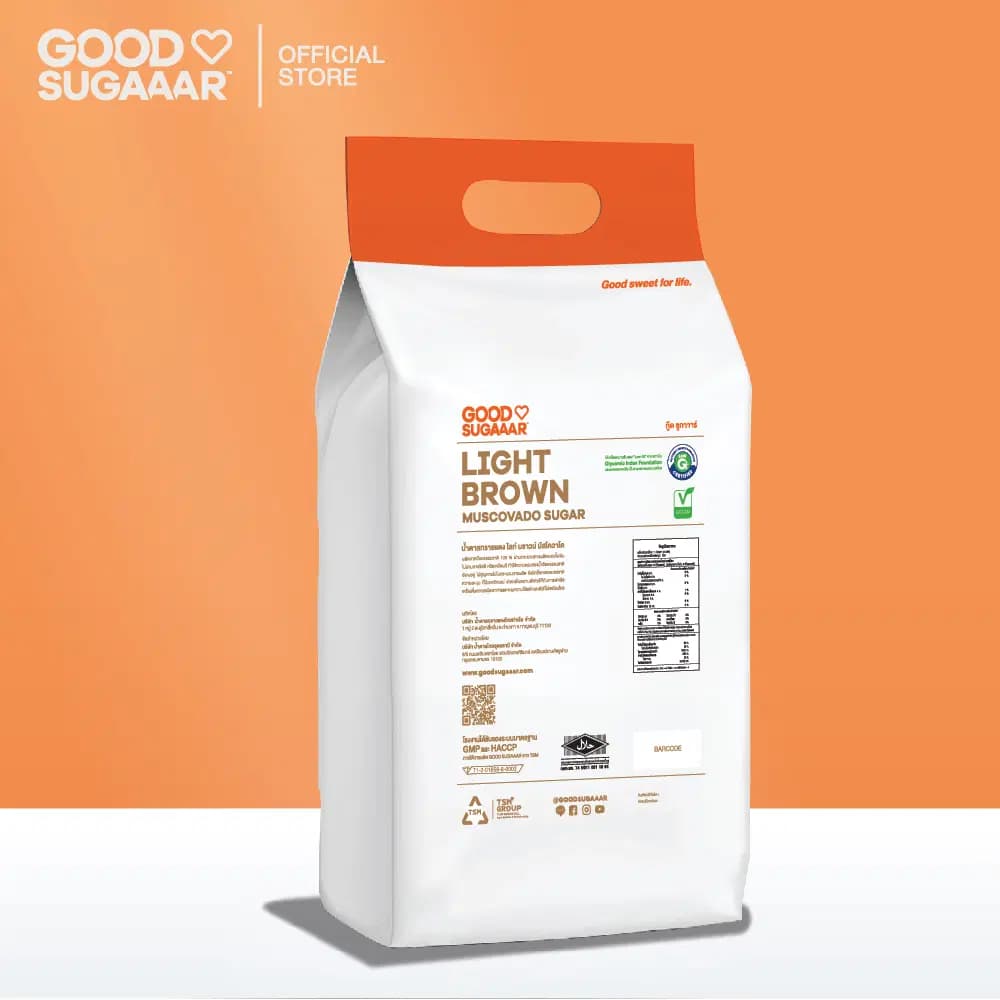 ขนาดใหม่ !! 3 kg น้ำตาลทรายแดง ไลท์ บราวน์ มัสโควาโด Light Brown Muscovado Sugar 3 kg รูปที่ 3