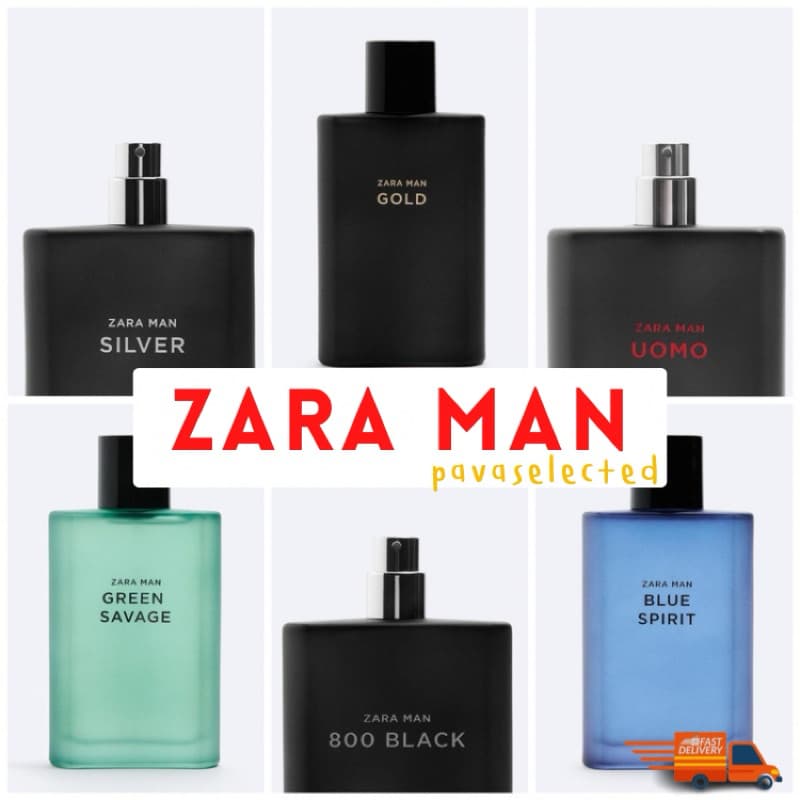 ZARA MAN EDT น้ำหอมผู้ชาย ซาร่า Man Gold Silver Blue Uomo 80Black Midnight Hour Green Savage รูปที่ 1