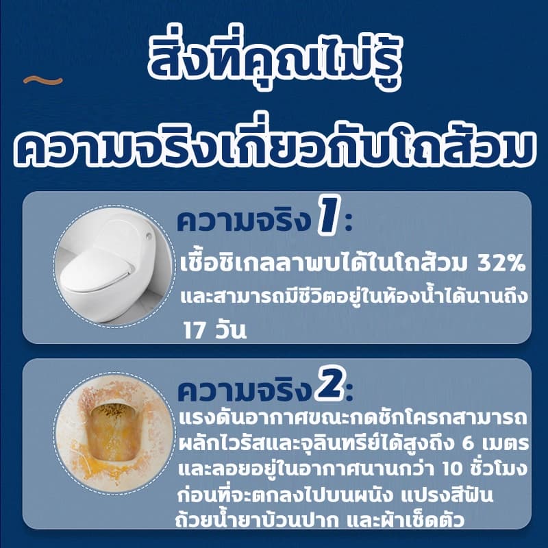 ละลาย สนิม คราบปูน คราบกระเบื้อง น้ำยาล้างห้องน้ำ ฆ่าเชื้อแบคทีเรีย toilet cleaner น้ำยาขัดห้องน้ำ bathroom cleaner รูปที่ 7