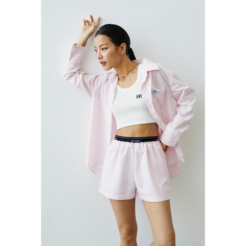 maison KEEPS | Refine Shorts | กางเกงขาสั้นขอบ รูปที่ 5