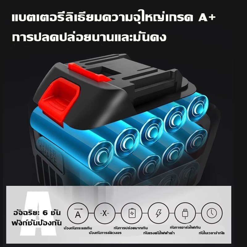 เครื่องตัดแต่งพุ่มไม้ไร้สาย 399V เครื่องตัดแต่งกิ่งไม้ไร้สาย เครื่องตัดแต่งกิ่งไม้ เครื่องตัดแต่งกิ่ง รูปที่ 3