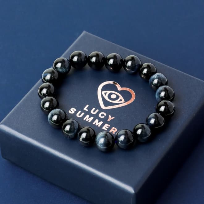 LUCYSUMMER กำไลข้อมือหินแท้ Blue Tiger’s eyes - บลูไทเกอร์อาย รูปที่ 3