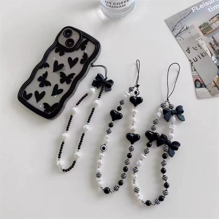 สร้อยข้อมือเคสโทรศัพท์มือถือ สวยงาม ผีเสื้อ คริสตัล โซ่โทรศัพท์มือถือ ลูกปัด พวงกุญแจ จี้ สร้อยข้อมือ แฟชั่น กลิตเตอร์ โ รูปที่ 9