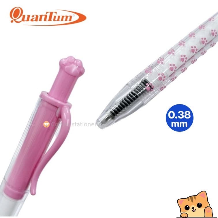 ปากกาเจล 0.38 มม.หมีกน้ำเงิน Quantum รุ่น Cathy ลายเท้าแมวน่ารัก 1 / 4 ด้าม ปากกาควอนตั้ม gel pen รูปที่ 5