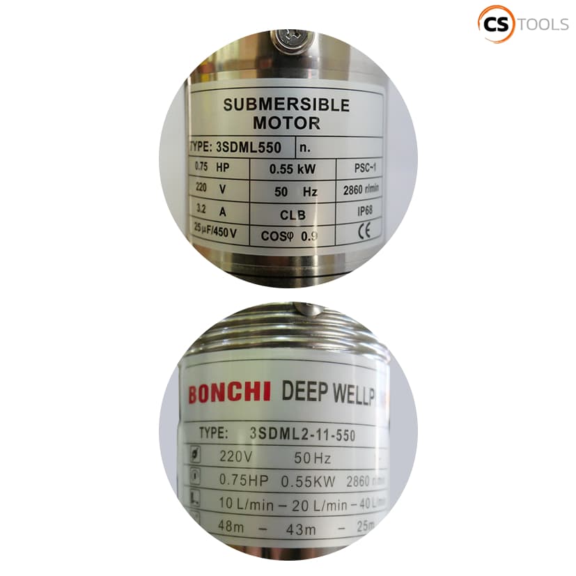 Bonchi ปั๊มน้ำรุ่นใหม่ ปัํมบาดาล 1.5 นิ้ว รุ่น 3SDML550 ขนาดท่อออก 1 นิ้ว สายไฟยาว 30 เมตร รูปที่ 6