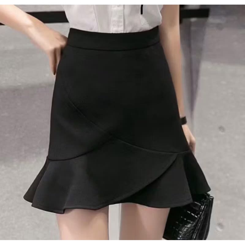 กระโปรงสั้น กระโปรงแฟชั่น กระโปรงทำงาน -ความยาว 19-21 นิ้ว -S M L XL 34 36 รูปที่ 4