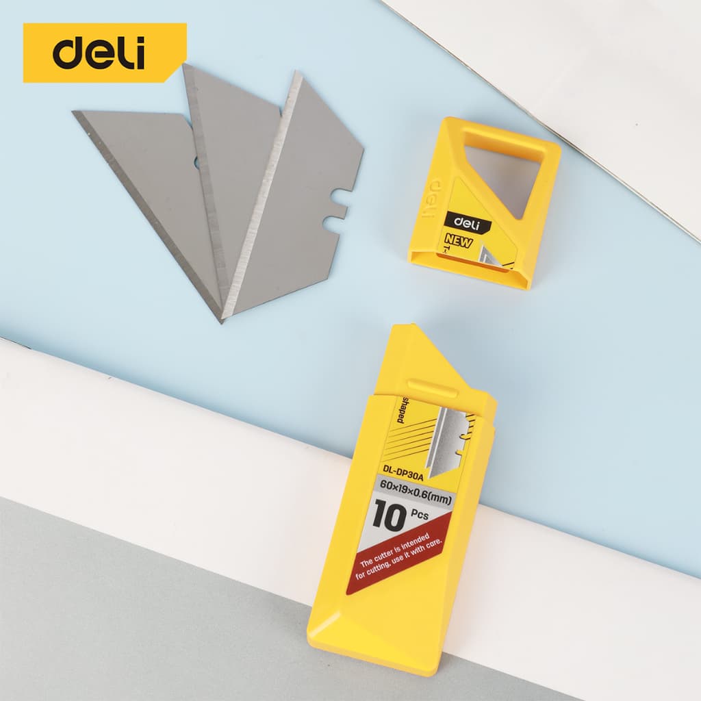 Deli ใบมีดคัตเตอร์ ใบมีด ขนาดเล็ก คม จำนวน 10ใบ พร้อมกล่องบรรจุ สำหรับเปลี่ยน Knife Blade รูปที่ 3