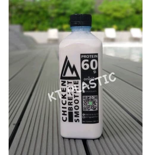 ขวดพลาสติก ขนาด 500 ml ทรงเหลี่ยมเรียบ หนาพิเศษ 25 กรัม ขวด บรรจุเครื่องดื่ม ใส PET รูปที่ 5