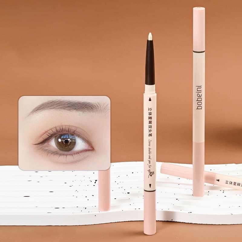 N363 Bobeni ปากกาอายไลเนอร์ 2 in 1 กรีดตา ดอลลี่อาย เนื้อดี ติดทนมาก กันน้ําได้อย่างดี รูปที่ 2