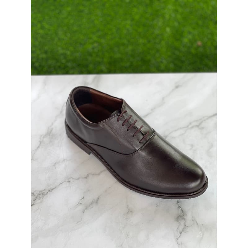 รองเท้าคัทชูผู้ชาย หนังแท้100% ทรง Oxford Soft Genuineใหม่ สีน้ำตาลเข้ม รูปที่ 9