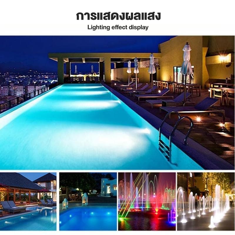 ไฟสระว่ายน้ำสแตนเลส9/12/18W AC12V RGB ติดผนัง Ip68โคมไฟกลางคืนกันน้ำไฟ LED ใต้น้ำ ไฟสระน้ำ LED รูปที่ 5
