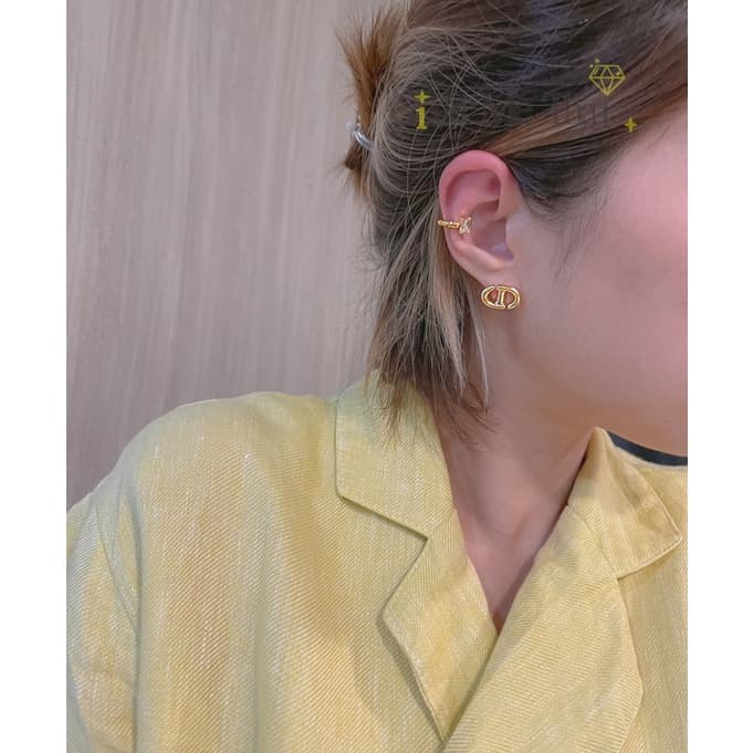 ต่างหูเงินแท้!!925 แบบห่วง วัสดุทองคำชุบ18K งานพรีเมี่ยม รุ่นCD งานHi-end พรีเมี่ยม สไตล์มินิมอล Minimal Givemethat รูปที่ 8