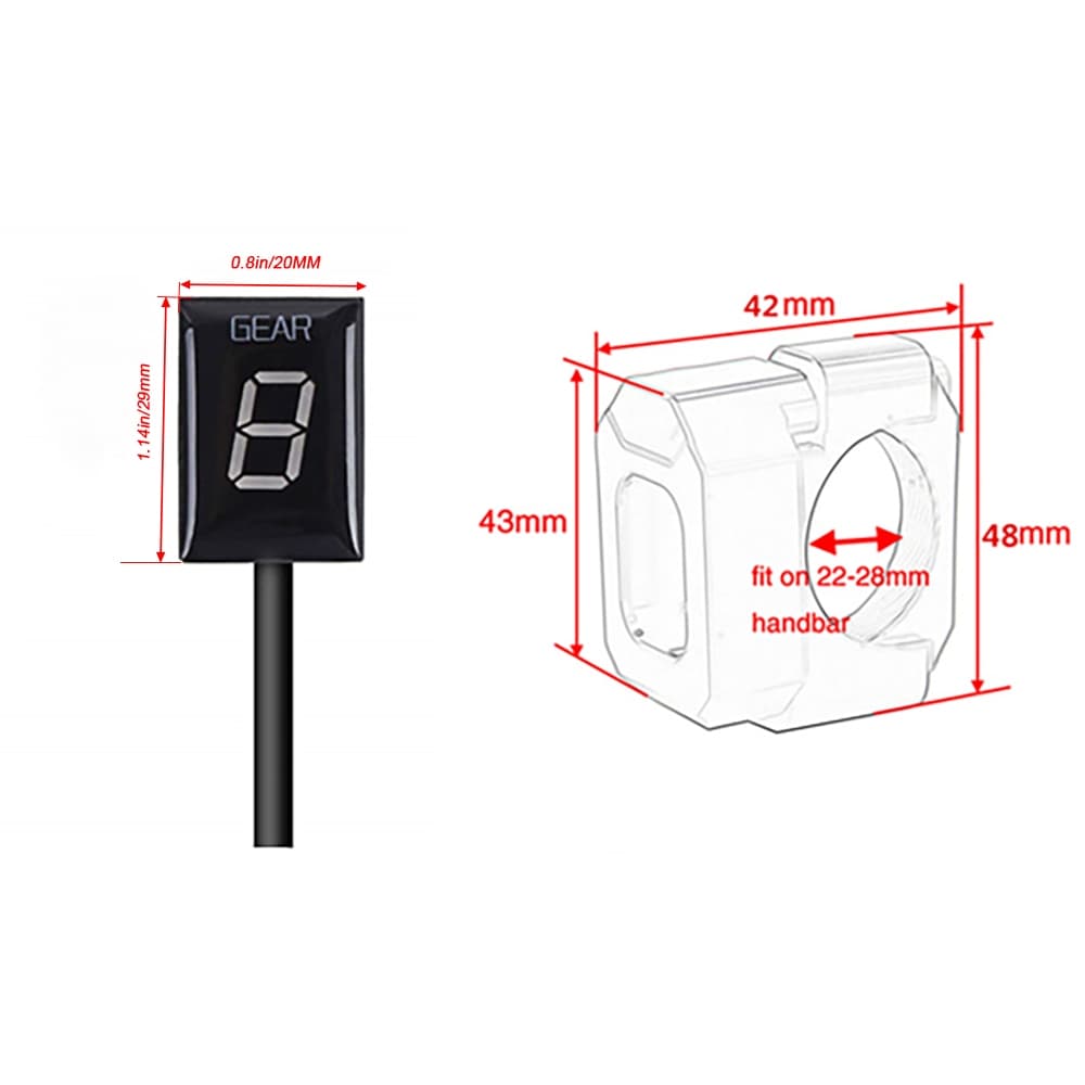 Gear Indicator For Kawasaki ER6N Z1000SX Ninja400 Z1000 Z800 Z750 Versys 650 Z650 W800 Ninja 300 Speed Display Meter รูปที่ 8