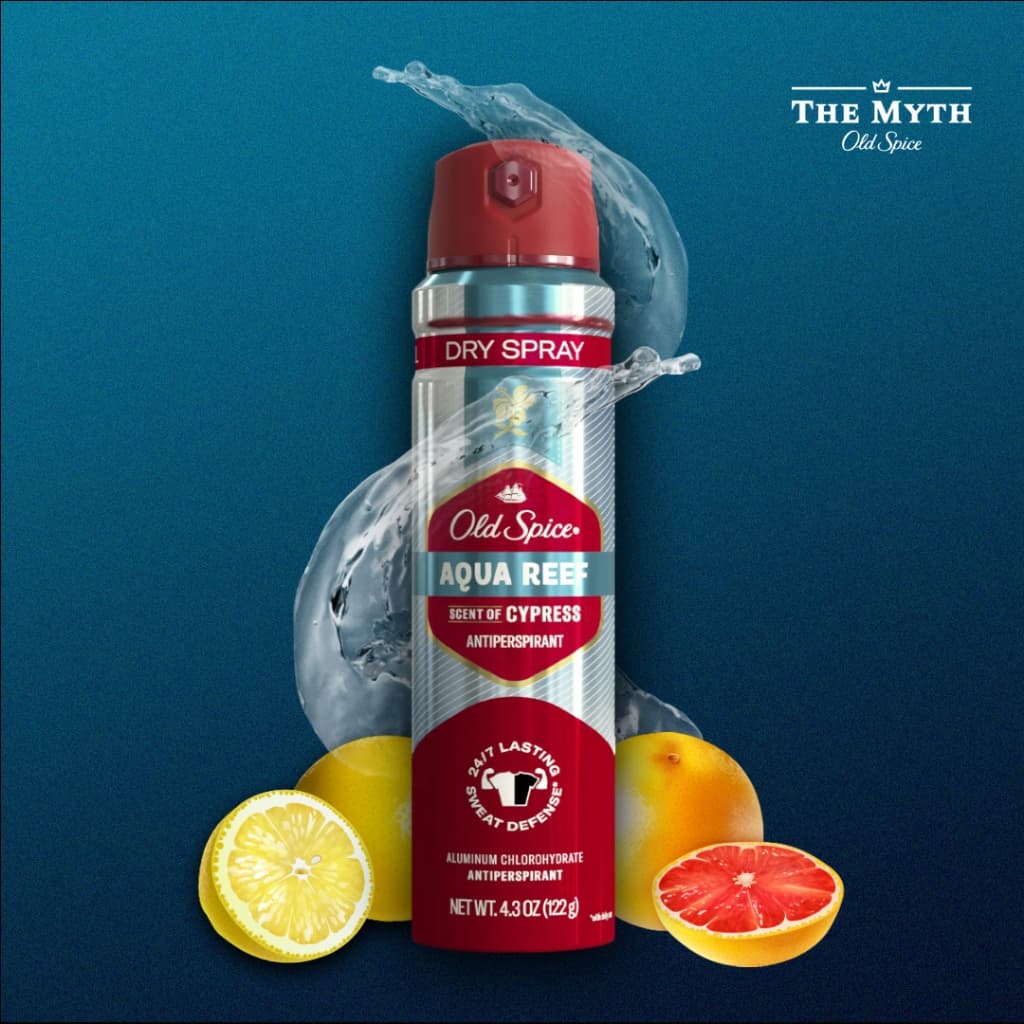 *ของแท้นำเข้าจากUSA* Old Spice Dry Spray รวม สเปรย์ 122g คุมเหงื่อและระงับกลิ่นกาย คล้ายเนื้อขาว รูปที่ 6
