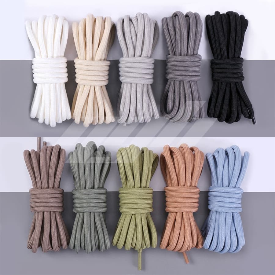YGB เชือกรองเท้า แบบกลม 120 cm. เชือกผูกรองเท้า ผ้าใบ นักเรียน รองเท้ากีฬา Sneaker Shoelaces รูปที่ 5
