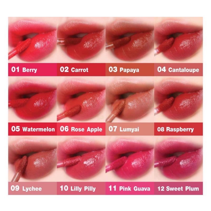 SASI sugar rush! lip tint 3g ศศิ ซูการ์ รัช ลิป ทิน แท้ 100% หลอดพลาสติกสีแดง รุ่นเก่าและรุ่นใหม่ รูปที่ 4