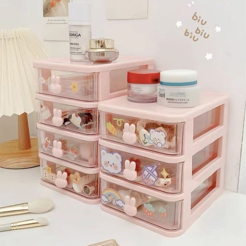 ลิ้นชักเล็ก กล่องเก็บของ กล่องใส่ของใช้จุกจิก ลิ้นชักเก็บของ กล่องใส่เครื่องเขียน กล่องลิ้นชัก KKHOME รูปที่ 5
