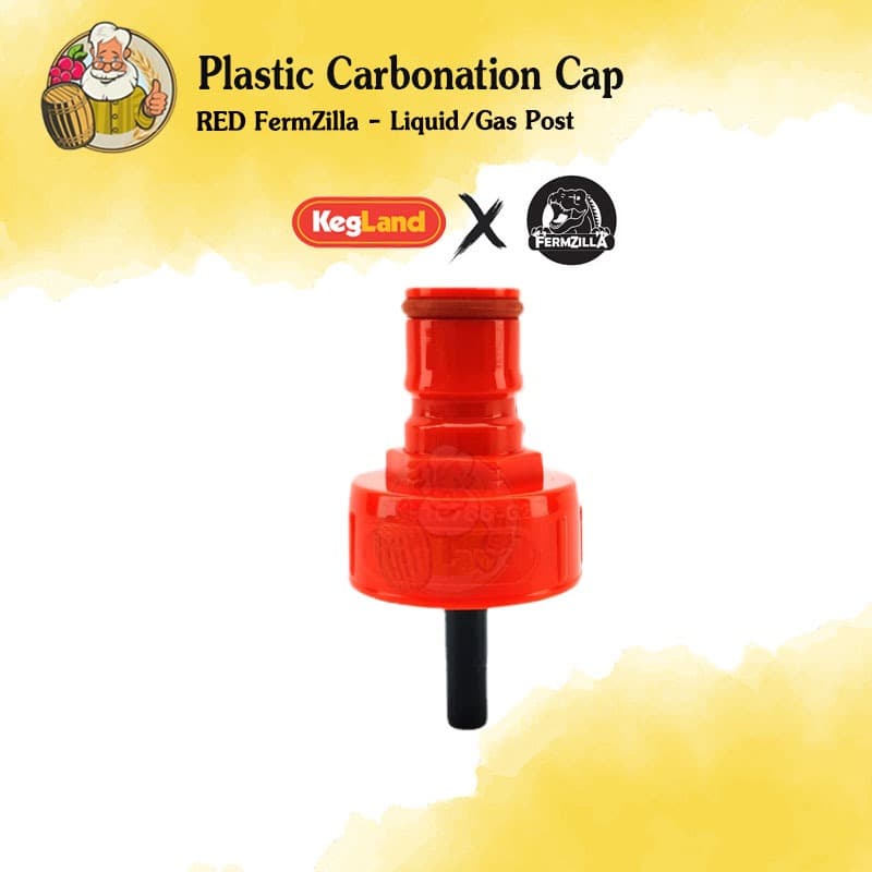 ฝาคาร์บอเนต สำหรับถังหมัก FermZilla Liquid / Gas Plastic Carbonation Cap RED / YELLOW รูปที่ 2