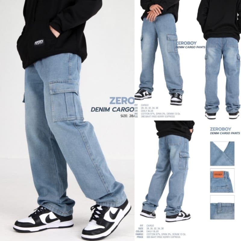 ZEROBOY - DENIM CARGO PANT " ยีนส์คาร์โก้ " รูปที่ 3