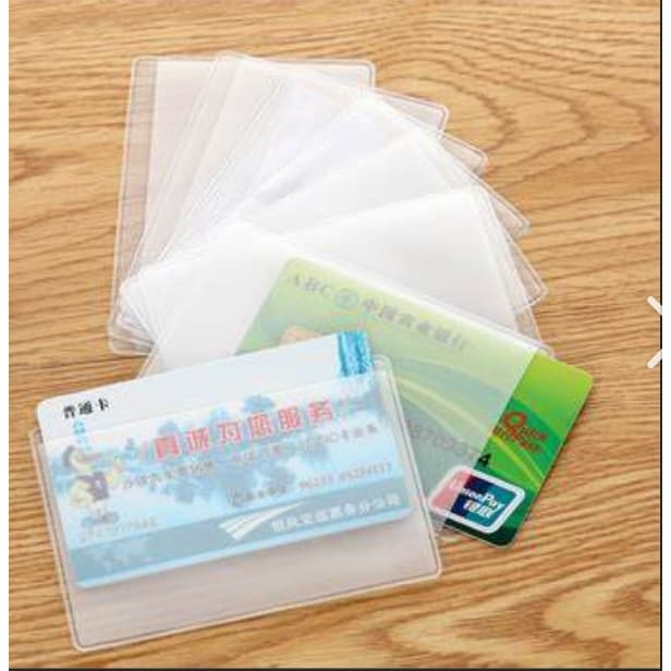 1 ชิ้น ปกบัตร PVC ปกบัตร IC เคลือบด้าน ป้องกันแม่เหล็ก บัตรประจําตัว รูปที่ 2