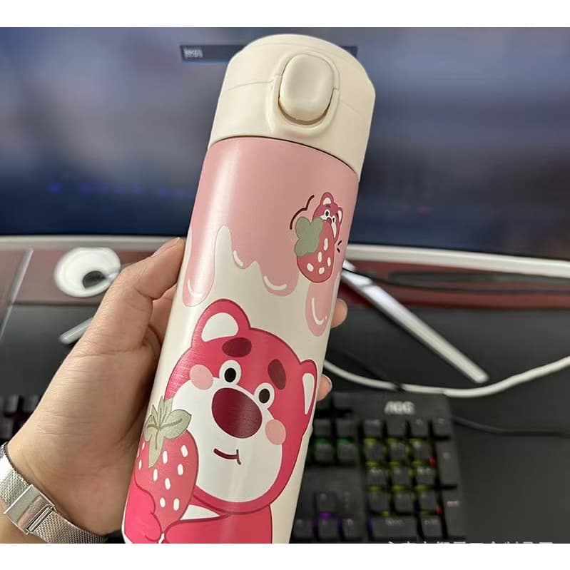 ขวดน้ำสแตนเลส กระบอกน้ำเก็บความร้อน เก็บความเย็น 420ML ลายการ์ตูนน่ารักๆ 420 รูปที่ 3