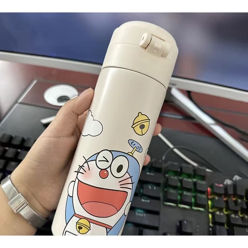 ขวดน้ำสแตนเลส กระบอกน้ำเก็บความร้อน เก็บความเย็น 420ML ลายการ์ตูนน่ารักๆ 420 รูปที่ 5