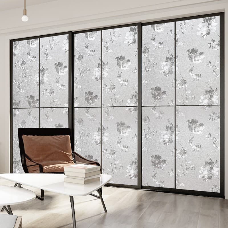 ฟิล์มติดกระจกสุญญากาศ Window film 45/60/90 x 2m PVC สติ๊กเกอร์ติดกระจก ประตู หน้าต่าง มีให้เลือกหลายลาย รูปที่ 8