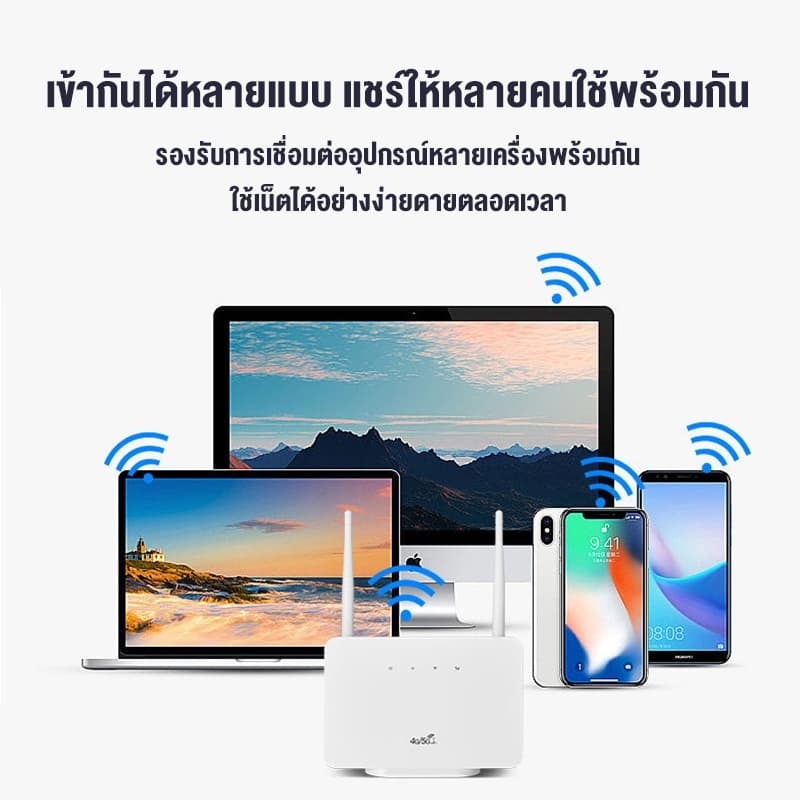 เร้าเตอร์ใส่ซิม เราเตอร์ 4G/5G Router wifi 300 Mbps 2.4Ghz ใช้ได้กับซิมทุกเครือข่าย เสียบใช้เลย รูปที่ 6