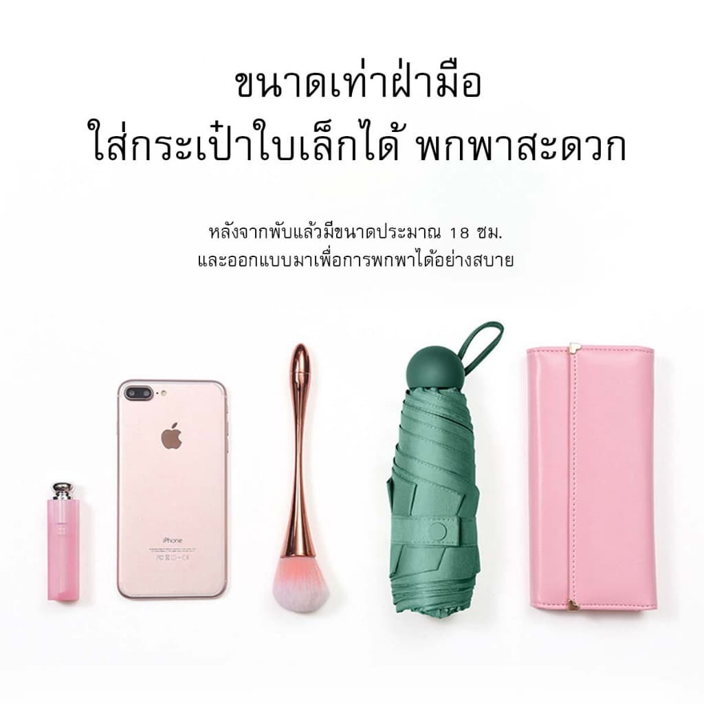 ร่มพับ แคปซูลกันแดด กันยูวี หนา แข็งแรง รูปที่ 3