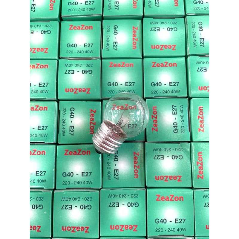 หลอดไส้ หลอดไฟ หลอดปิงปองใส G40 220V-240V 40W ขั้วE27 รูปที่ 1