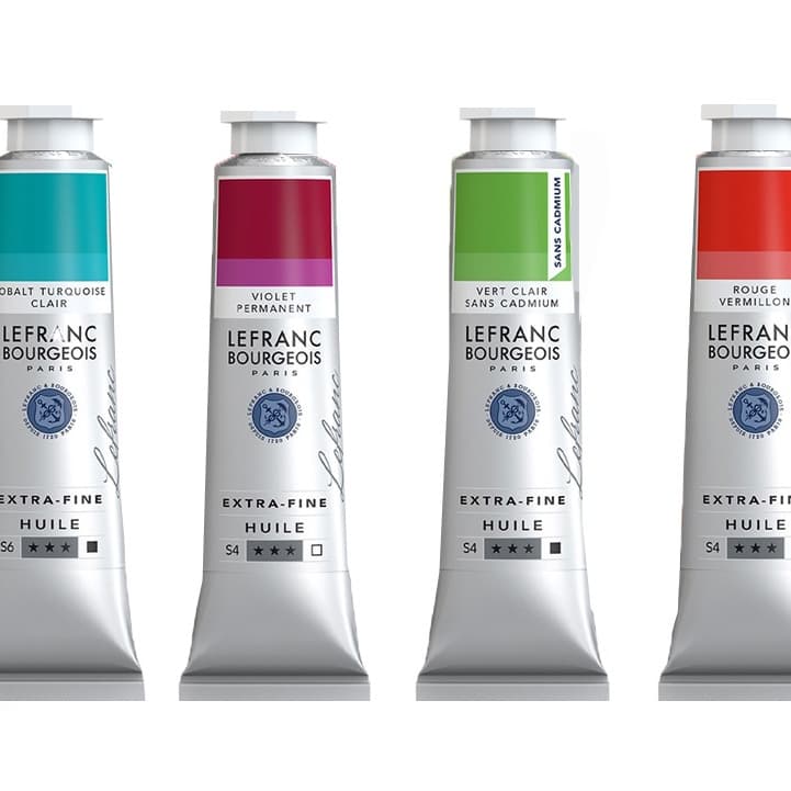 สีน้ำมัน  Lefrance Extra Fine (ซีรีย์ 4) หลอดเงิน 40 ML.  มีให้เลือก 120 สี