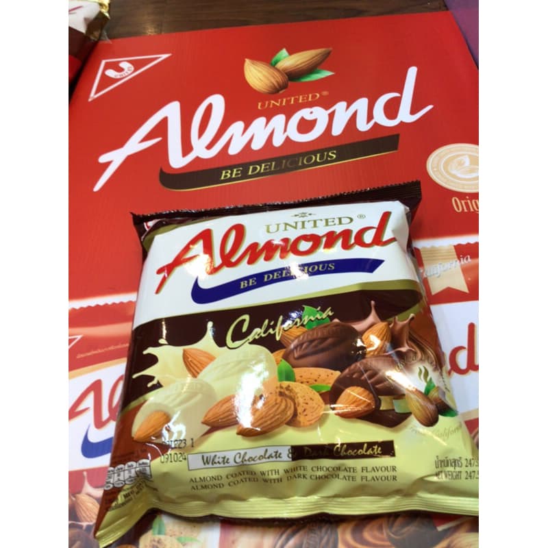 United Almond ยูไนเต็ดอัลมอนด์เคลือบช็อคโกแลต มีให้เลือก 5 รสชาติ 247.5 กรัม 46 เม็ด รูปที่ 5