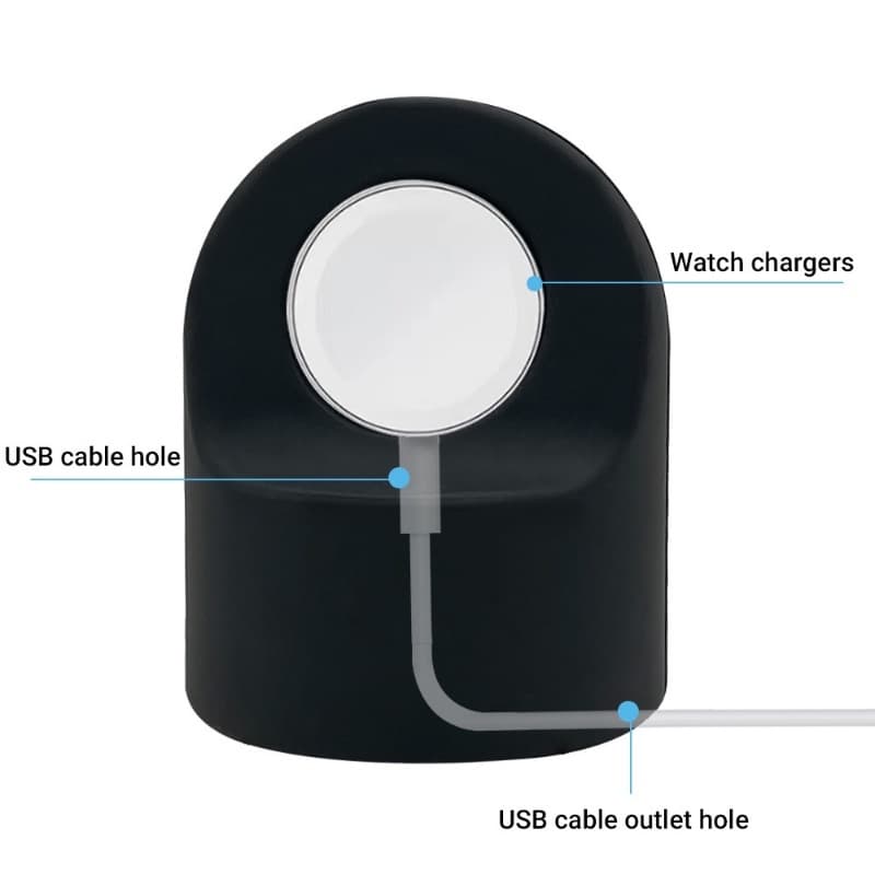 แท่นวางที่ชาร์จแอปเปิ้ลวอชแท่นชาร์จซิลิโคน สําหรับ Apple Watch Charger1 2 3 4 5 6 7 iWatch รูปที่ 8