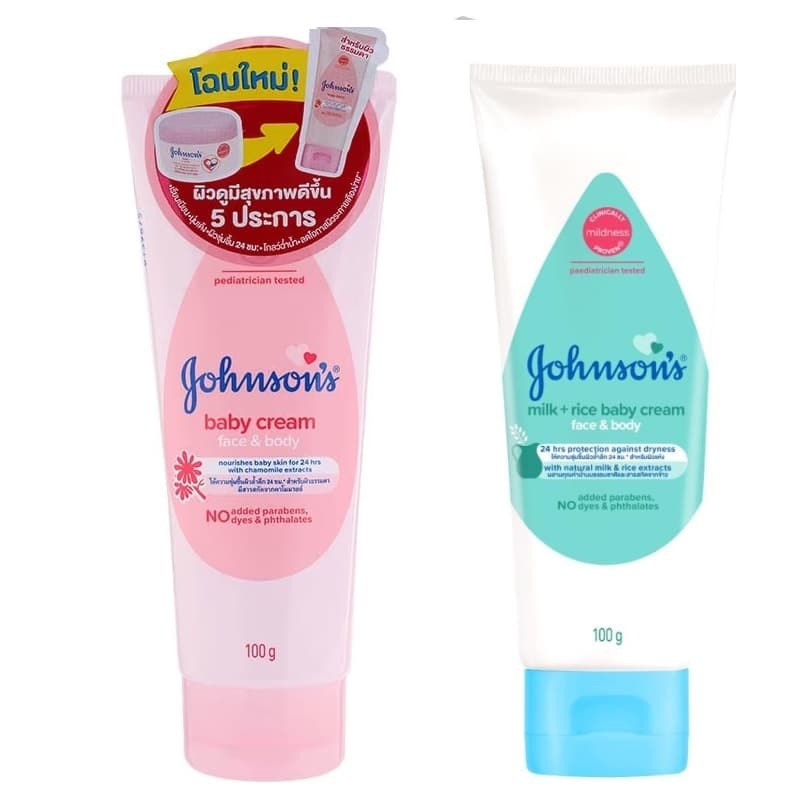 1แถม1!!Johnson's จอห์นสัน เบบี้ครีม ครีมบำรุงผิวกายและใบหน้า ขนาด 100 กรัม แพ็ค2หลอด รูปที่ 2