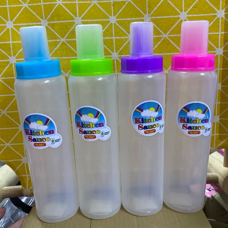 ขวดซอส 3รู ใหญ่ มีฝาปิด พลาสติกคุณภาพดี รูปที่ 1