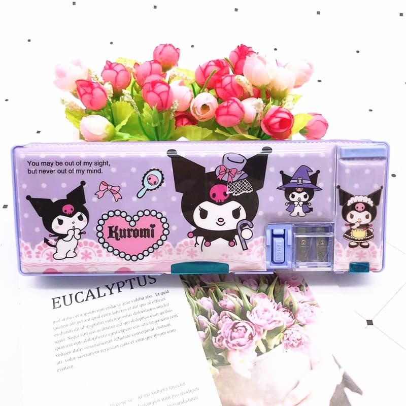 กล่องดินสอ อเนกประสงค์ ลายการ์ตูน Sanrio Hello Kitty สองด้าน สําหรับเด็กนักเรียน รูปที่ 4